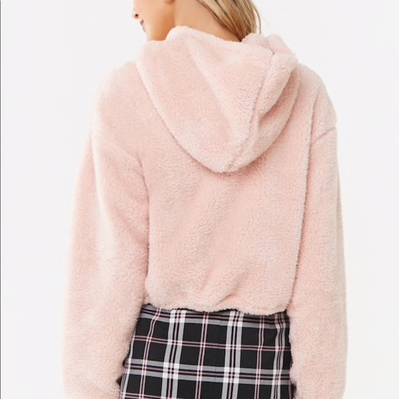 Faux Fur Cropped Hoodie NWOT | Size: Small - Picture 3 of 3